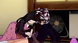 Tanjiro and Nezuko in Intimate Hentai Encounter