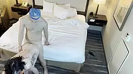 i see the petite woman gettin fucked doggystyle, so rough