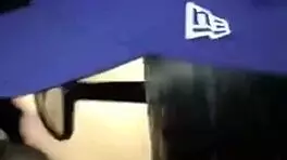 Teen gives detailed blowjob to black cock ending in cumshot