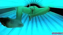 Sexy redhead teen 18+ blows annoying stepbro