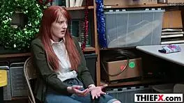 I caught tiny redhead Krystal Orchid stealing.