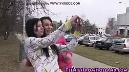 Lesbian Teens Finger Each Other's Cunts in the Shower.