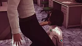 3D वाइल्ड सेक्स स्पेस स्टेशन पर एनीमे हेंटाई अनसेन्सर्ड SFM के साथ