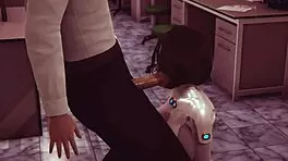 3D वाइल्ड सेक्स स्पेस स्टेशन पर एनीमे हेंटाई अनसेन्सर्ड SFM के साथ