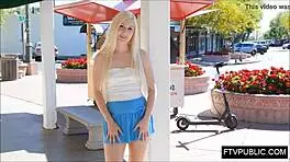 Yo, check this fresh 18 teen flashing her skirt in public streets today!