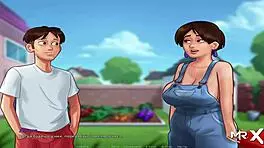 Summertime Saga - Exhausted Teen Giving Her Milk In Hentai.