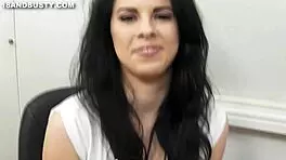 Eighteen-Year-Old Teen Feels Awe in Huge Natural Tits