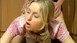 sexy teen blows boyfriend then doggy fucks hard