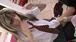 Spanked Les Milf Fingered By Petite Teen