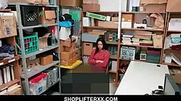 cute teen 18+ caught stealing blows mall cop