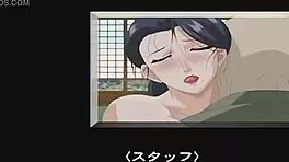 Horny anime ecchi intensely gives titjob to teacher before anal creampie