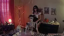 Step mom seduces Ally Pal's step daughter and acts as sexy step mother in POV.