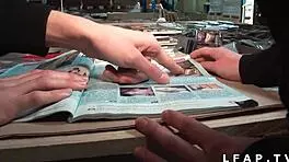 petite redhead demolished by two guys and covered in cum?