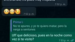 whatsapp with my cousin gets hot and ends in my room 😏