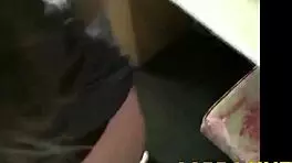 cutie teen gives homemade blowjob to mature man