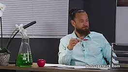 masseuse milks professor's big dick in classroom