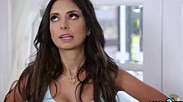 hot latina stepsisters trinity st clair and megan rain caught watching porn and masturbating together