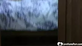 I made the brunette teen moan in pleasur with my big dongr