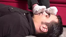 This teen is dominating in a femdom bdsm fetish scene, so exciting.