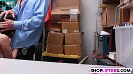 The Last Time This Teen 18+ Shoplifts with a Burglar’s Big Cock at Work.