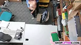 The Last Time This Teen 18+ Shoplifts with a Burglar’s Big Cock at Work.