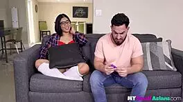 Emerald Loves Riding And Deepthroating Stepbro's Cock For A Facial!