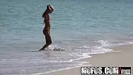 Curvy teen sucks hidden dick