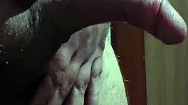 Watch him cum hard in slow motion!
