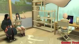 Itachi Pounds Hinata Hard in Ass, Fills Her with Cum