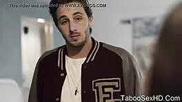 Brunette Girl Plays Football With Player