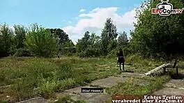 Gothic Teen Picked Up for Outdoor Sex