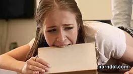 Sweet young teen teased and shagged by elderly teacher in blowjob pussy