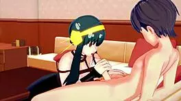 स्पाई एक्स फैमिली - योर वाइल्ड हेंटाई मिशन सीन में कॉक चूसती और स्ट्रोक करती है