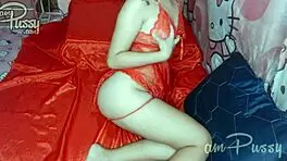 Why masturbate alone in see-through lingerie, amateur girl?