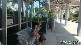 I watch Natalie Lust suck and bend over for doggystyle