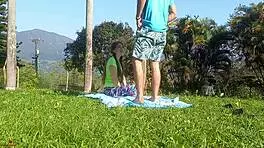 Colombian Skinny Teen 18+ Gets Hard Fucked By Stepbrother Outdoors