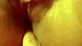 teen 18+ explores self-touching in a relaxed amateur setting