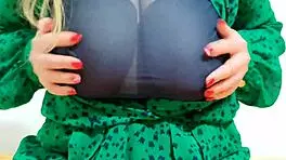 hot girl strips off sexy dress while moaning softly in solo action - depravedminx