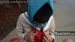 she strips fully naked but keeps her hijab on, wanna see more?