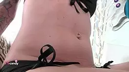 shemale milf chats with cameraman