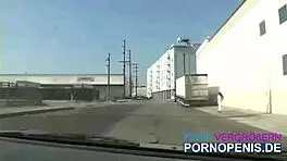 Sexy slutty brunette picked up then analed deepthroat facial