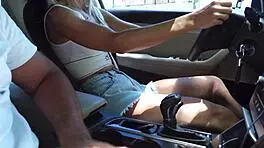 Young petite girl gets anal in the car