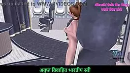 Listen to this marathi audio story of a cute girl posing nude in the airplane, animated in 3d!