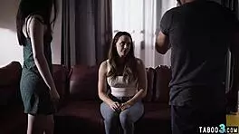 Busty Milf Stepmom Seduces Teen 18+ Into Taboo FFM Group Action