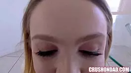 hot stepdaughter nikole nash blows out candles with her dad