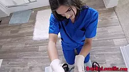 Brunette teen stepsister performs oral on amateur in POV, getting hardcore action in high definition.