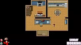 petite blonde gamer girl gets fucked in hentai game