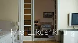 Flexible redhead ballerina lukoshkina performs naked