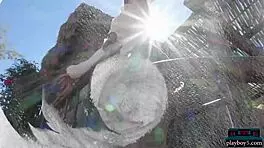 Yo, check Hannah Le strip naked on this ranch! 🔥