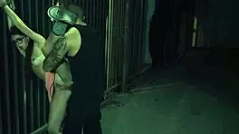 european slave endures rough fucking with spitting and bondage